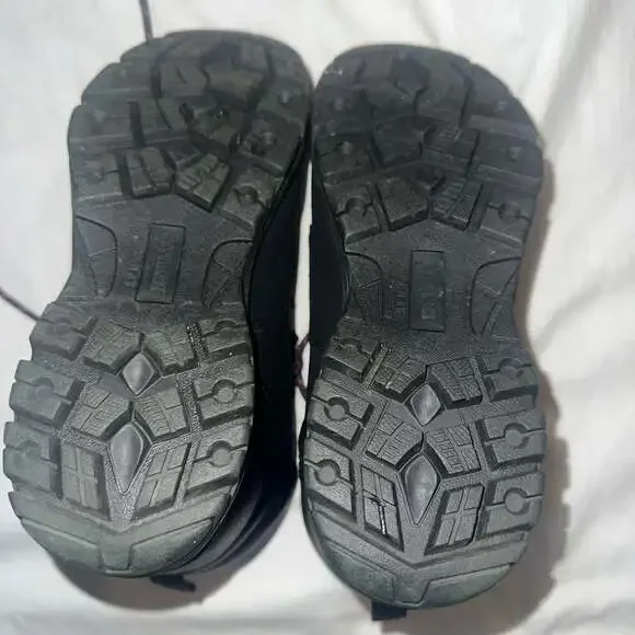 Brahma Bevel Women's Steel Toe Black Pink Leather Utility Work Boots - Picture 11 of 12